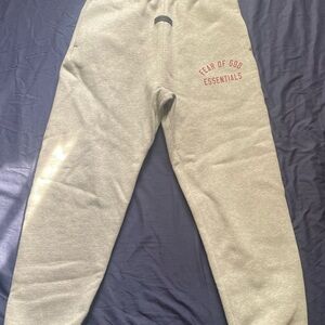 Fear of God Essentials Light Gray Kids Joggers